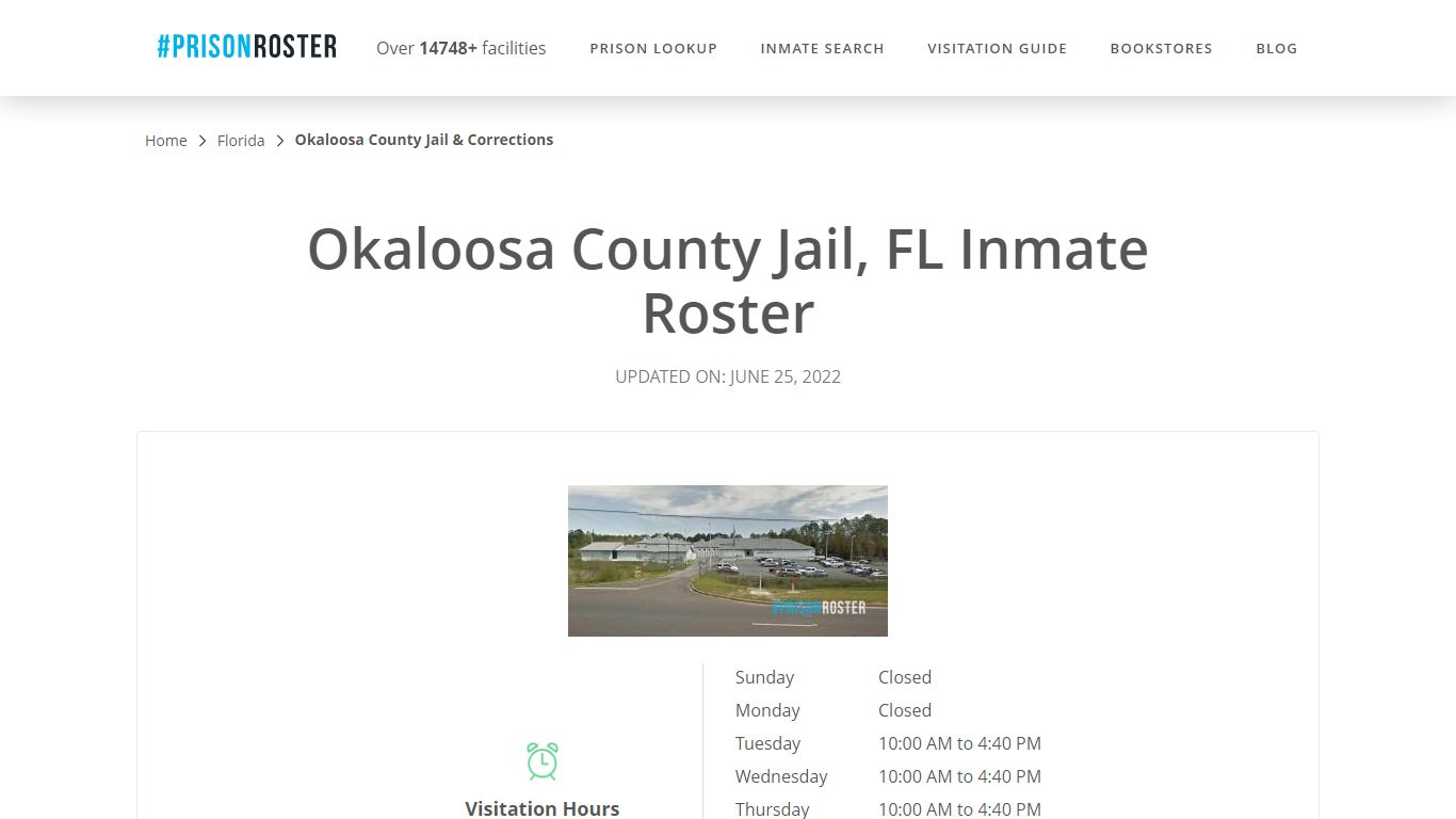 Okaloosa County Jail, FL Inmate Roster